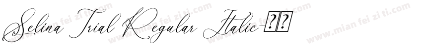 Selina Trial Regular Italic字体转换